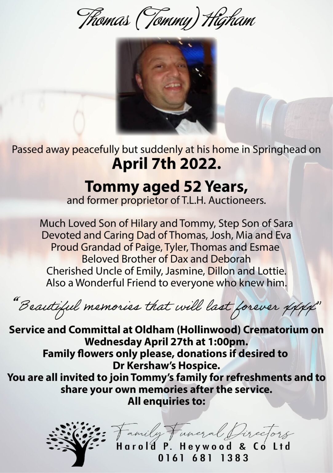 Thomas (Tommy) Higham - Oldham Independent Funeral Services
