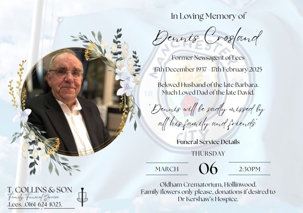 Dennis Crosland - Oldham Independent Funeral Services